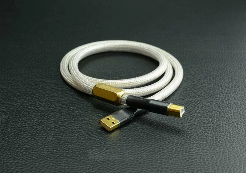 HiFi USB Audio Interconnect Cable DAC USB B Type A B 4N Copper Wire digital - Image 1 of 4