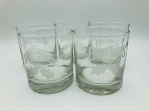 Set (5) Early Times Kentucky Whisky Etched Christmas Rocks Glasses Bourbon - Picture 1 of 3
