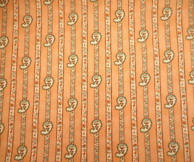 Tecido de reprodução Guerra Civil por jarda creme aquático paisley em algodão premium bronzeado - Imagem 1 de 2