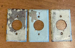 VINTAGE Steel Outlet Switch Plate Covers, Lot of 3 - Picture 1 of 2