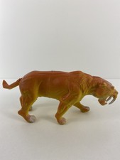 Vtg Imperial Sabertooth Tiger Smilodon Prehistoric Toy Model Figure 1989