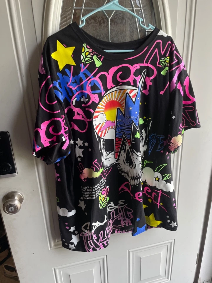 CAMISA PARA HOMBRE FRESH LAUNDRY GRÁFICOS GENIALES CAMISA DE ALTA RESISTENCIA TALLA 3X Foto 1 de 3