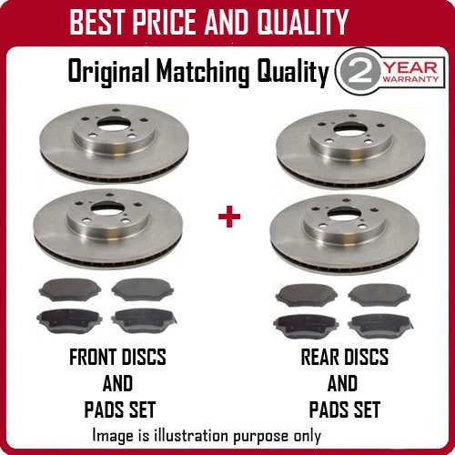FRONT AND REAR BRAKE DISCS AND PADS FOR BMW 735I 9/1986-9/1992 - Image 1 of 1