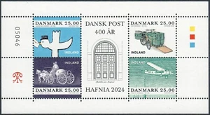 DINAMARCA. 2024. 100 Kr. Exposición Hafnia 2024. Hoja de recuerdo. VF MNH (BL152) - Imagen 1 de 1