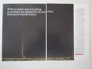 7-12/1991 PUB RAYTHEON PATRIOT SM-2 AIR DEFENSE SYSTEM SCUD DESERT STORM AD - Imagen 1 de 1
