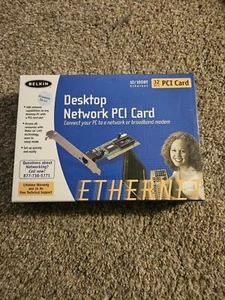 Belkin Desktop Network 32 Bit PCI Card 10/100BT Ethernet F5D5000 Sealed in Box - Picture 1 of 3