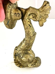 Vintage Solid Brass Dolphin Door Knocker Koi Sea Fish Nautical - Picture 1 of 7