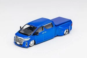 GCD 1/64 Scale NATS Toyota Alphard Super Dually Blue Diecast Car Model Toy