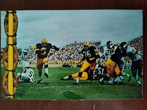Green Bay Packers 3 1/2"x 5 1/2" Color Postcard Vintage. Original. Paul Hornung - Picture 1 of 2