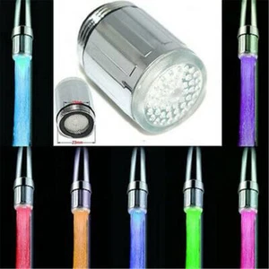 LED Wasserhahn Aufsatz Armatur Licht für Küche Bad Thermosensor 7-Farben - Bild 1 von 14