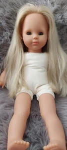 Vintage 1980er Jahre ZAPF CREATION Babypuppe 48 cm lang blondes Haar braune Augen - Bild 1 von 20