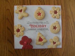 Set 4:Holiday Thumbprint Cookie Cutters,Gingerbread Man,Christmas Tree,Snowflake - Picture 1 of 5
