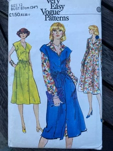 Very Easy Vogue Sewing Pattern 9692 Misses' Dress & Jumper (Pinafore) Size 12 - Picture 1 of 2
