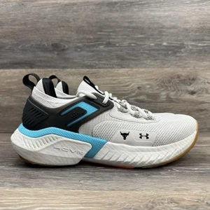 Under Armour Shoes Women Size 9.5 Project Rock 5 Training Sneakers Grey White - Picture 1 of 14