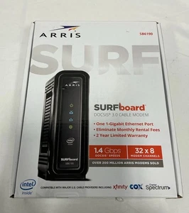 ARRIS SURFboard SB6190 DOCSIS 3.0 32 x 8 Gigabit Cable Modem , Comcast Xfinity - Picture 1 of 3