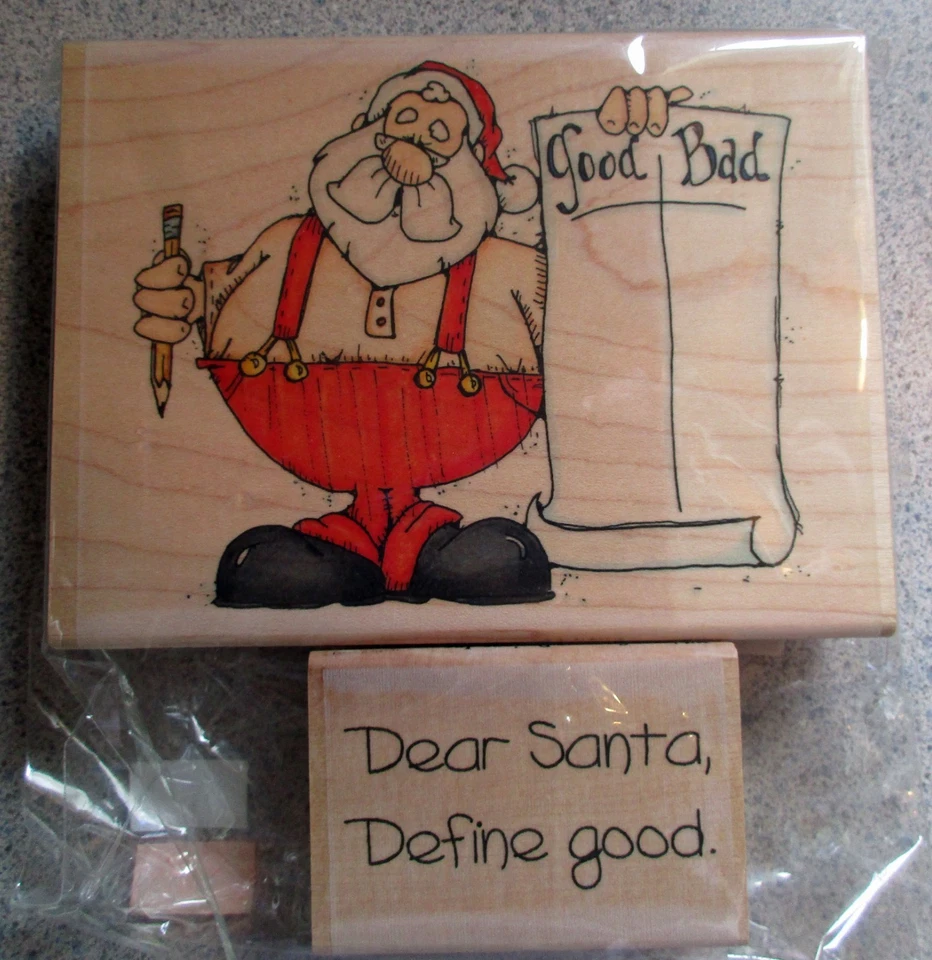 2 New Whipper Snapper Wood Mounted Rubber Stamps Good/Bad 3 3/4" x 5" - Image 1 of 1