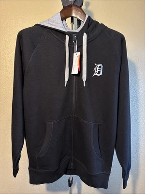 NUEVO CON ETIQUETAS Chaqueta con Capucha Para Hombre Mediana M Antigua Victory Cremallera Completa Detroit Tigers Negra Foto 1 de 4