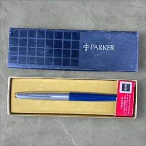 Vintage Parker 45 Special Fountain Pen Medium Dark Blue Original Box - Picture 1 of 11