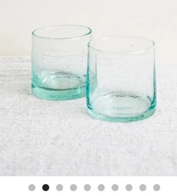 Переработанный марокканский тамблер, устойчивый, набор из 2, ручной работы, стекло ручной работы,... - Изображение 1 из 3