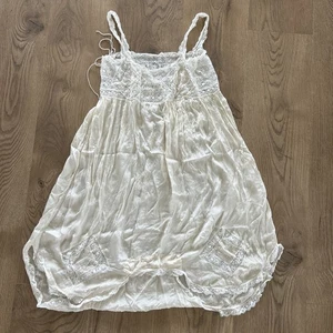 Antikes Seiden Negligee bestickt Spitze Unterkleid Teddy Slip Druckknopf Schritt - Bild 1 von 20
