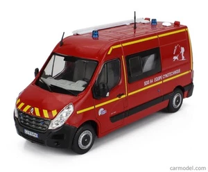 MODELLINO FURGONE STATICO HACHETTE RENAULT MASTER VIGILI DEL FUOCO SDIS 64 1:43 - Foto 1 di 3