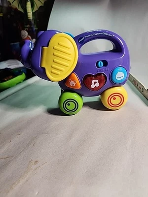 V-Tech Push & Explore Elephant Toy - Interactive Learning Baby Toy With Music - Image 1 of 4