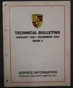 Porsche Technical Bulletins January 1993-December 1993 Book J Service Manual - Bild 1 von 6