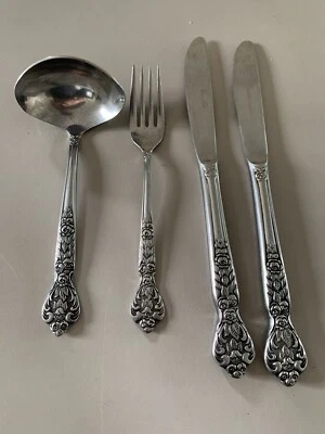 1 cucharón 1 horquilla 2 cuchillos MCI JAPÓN cubiertos de acero inoxidable VERSALLES Foto 1 de 4