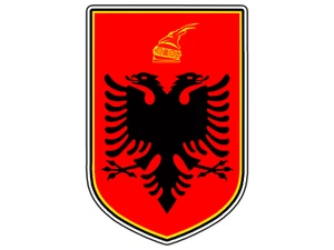 #2568 Albania Escudo de Armas Cresta Patrimonio Pegatina Impermeable Vinilo Calcomanía Troquelada - Imagen 1 de 1