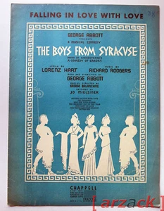 SPARTITO sheet music Partition Falling In Love With Love THE BOYS FROM SYRACUSE - Picture 1 of 1