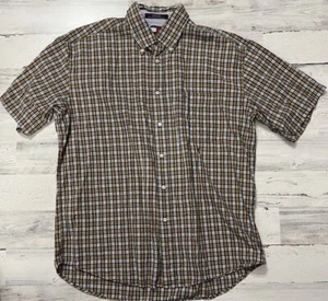 VINTAGE Tommy Hilfiger Shirt Mens Large Blue Yellow Button Up Long Sleeve - Picture 1 of 8