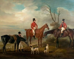 Fox Hunt English Top Hats Painting 8x10 Acid-Free Museum Grade Giclee Print A53 - Picture 1 of 5