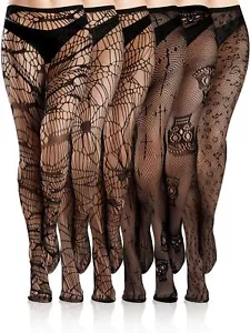 6 Pairs Women Fishnet Thigh High Stockings Lace Tights Spider Web Fishnets Le... - Picture 1 of 7