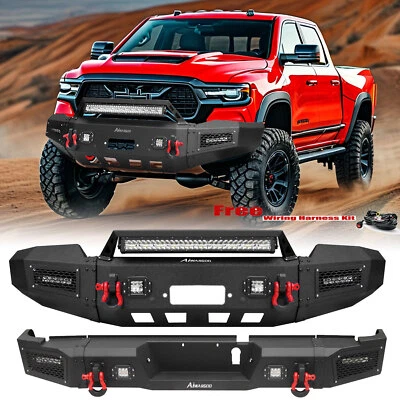 适用于 2019 2020 2021 2022 道奇 Ram 2500/3500 前后保险杠带绞盘 — 第 1/4 张图片