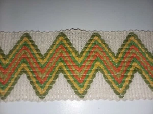 Vintage Conso Boho Sewing Trim 3" Wide 1 yard New Multi Color - Picture 1 of 1