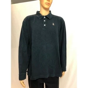 Disney Men’s Sweater Pullover Shirt Collared Long Sleeve Blue Vintage Size XXL - Picture 1 of 6