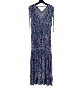 Joie Floral Print Sleeveless Tiered Maxi Dress Womens Large Multicolor NWT - Picture 1 of 4