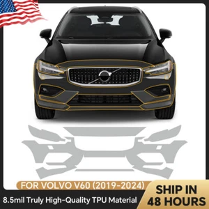 For Volvo V60 2019-2024 Front Bumper Precut Paint Protection Film Clear PPF TPU - Picture 1 of 20