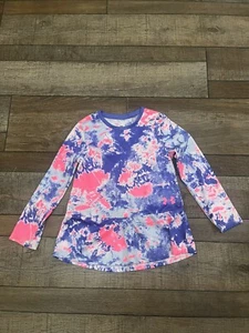 Girl’s Size 4 Under Armour Pink Purple White Tie Dye Top - Picture 1 of 5