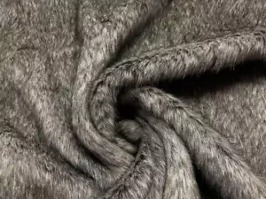 Super Luxury Faux Fur Fabric Material LONG PILE GREY WOLF - Picture 1 of 5