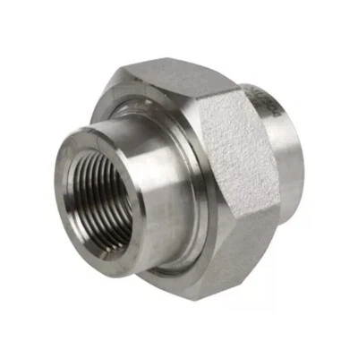 UNION 1/2" Class 3000 Socket Weld End Forged 304-L Stainless Steel Pipe Fitting - Image 1 of 4
