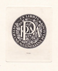 Exlibris Copper engraving / Kupferstich  Friedrich Teubel II