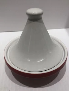 Moroccan Ceramic Tagine Shaped Spice Dish Storage Red Pier 1 Mid Century Modern - Picture 1 of 7