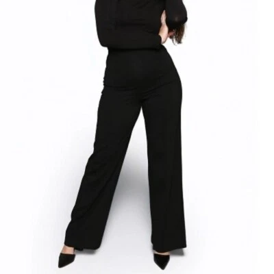 Pantalones Ripley Rader Ponte Tejidos Pierna Recta 4+ NUEVO Negro 20 22 Oficina Negocios Foto 1 de 4