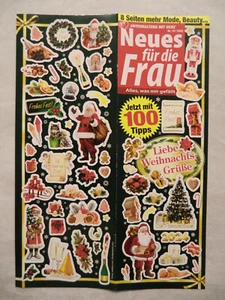 Gr. Aufkleber-Bogen Weihnachts-Grüße Advent Text Sekt Engel Stern v. Zeitschrift - Bild 1 von 1