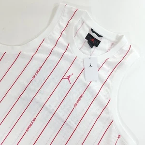 Air Jordan Basketball Jersey Men's Sz XXL White Red Pinstripe New DM1380 100 - Picture 1 of 11