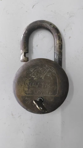 1800 Antique Vintage BRASS  PADLOCK with Key WORKING Lock Old Rare Collectible Cover