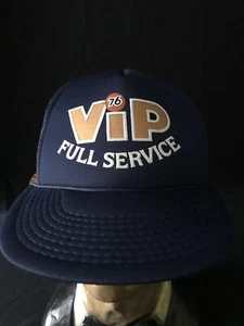 Vintage 80s Union 76 Gas VIP Full Service Mesh Snapback Trucker Cap Hat - Picture 1 of 6