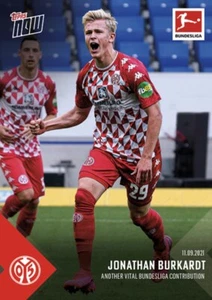 2021 TOPPS NOW #25 JONATHAN BURKARDT - SCORES 4TH GOAL IN 4TH GAME - Picture 1 of 2