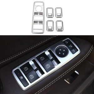 For Mercedes-Benz GLK 2009-2015 Matte Silver Window Switch Button Garnish Trim - Foto 1 di 9